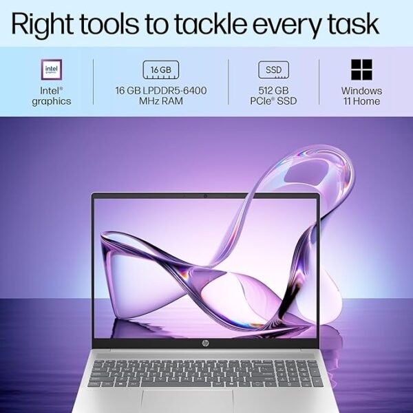 HP Pavilion 16, Enhanced by AI, Intel Core Ultra 5 125U, 16-inch (40.6 cm), WUXGA, 16GB LPDDR5, 512GB SSD, Intel Graphics, 1080p FHD IR Camera, Copilot, Backlit KB (Win 11, Silver, 1.77 kg), af0015TU - Image 4