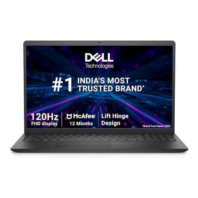 Dell Inspiron 3535, AMD Ryzen 3 7320U Processor, (8GB RAM/512GB SSD/Window 11/MS Office’ 21/15.6″(39.62 cm) FHD Display/15 Month McAfee/Carbon Black/1.67kg Thin & Light Laptop