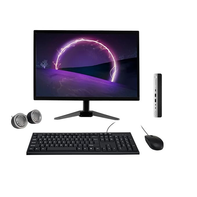 (Refurbished) HP ProDesk 600 G3 19″ HD All-in-One Desktop Computer Set (Intel Core i5 7th Gen| 8 GB DDR4 RAM| 256 GB SSD| 19″ HD LED Monitor| KB & Mouse| Speakers| WiFi| Windows 11| MS Office)