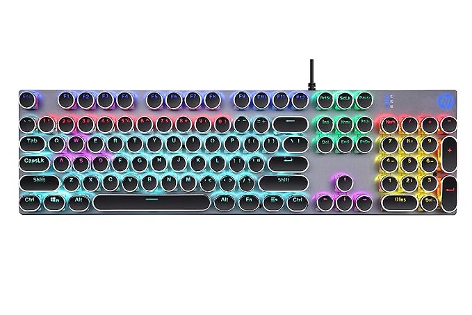 HP GK400Y Mechanical Gaming Keyboard/Light Sync Backlit/Auto-Sleep Mode/RGB Colour/Full-Size Mechanical Keyboard