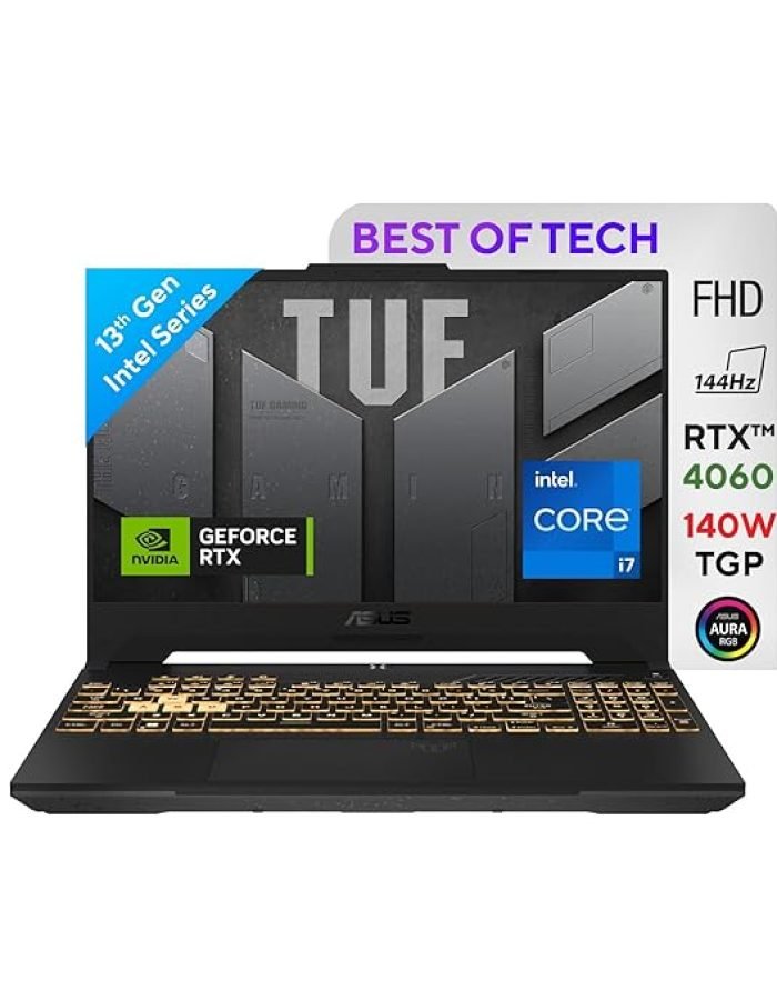 ASUS TUF Gaming F15, 15.6″ (39.62cm) FHD 144Hz, 13th Gen Intel Core i7-13620H, Gaming Laptop (16GB DDR5/512GB SSD/NVIDIA GeForce RTX 4060 /Windows 11//Mecha Gray/2.20 Kg), FX507VV-LP287W