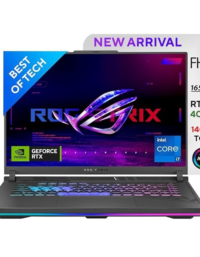 ASUS ROG Strix G16 (2023) 90WHr Battery, Intel Core i7-13650HX 13th Gen, 16″ FHD+ 165Hz, 6GB RTX 4050, Gaming Laptop (16GB/1TB SSD/Windows 11/Office 2021/4-Zone RGB/Gray/2.50 Kg), G614JU-N3200WS