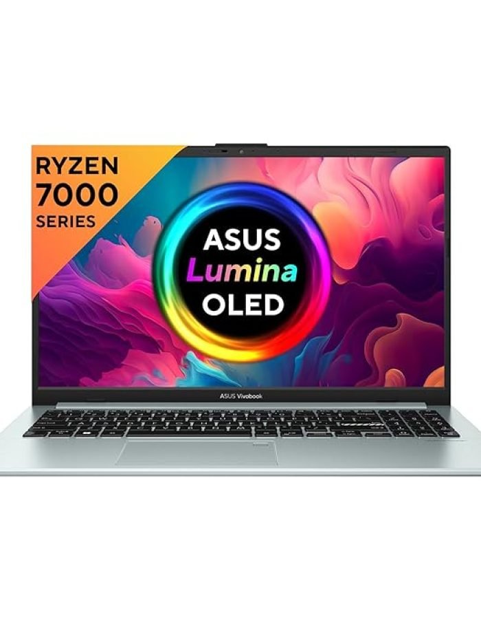 ASUS Vivobook Go 15 (OLED) 2023, AMD Ryzen 5 7520U, 15.6″(39.62 cm) FHD OLED, Thin & Light Laptop (16GB/512GB SSD/Windows 11/Office 2021/Alexa Built-in/Backlit KB/Green Grey/1.63 kg), E1504FA-LK543WS