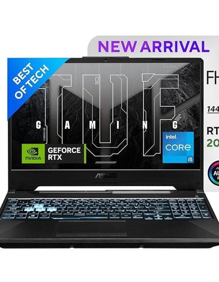 ASUS TUF Gaming F17 – Gaming Laptop, Intel Core i5-11260H 11th Gen, 17.3-inch (43.94 cm) FHD 144Hz, (8GB/512GB SSD/4GB NVIDIA RTX 2050/Win 11/ RGB Backlit/Black/2.60 kg),FX706HF-HX044WS